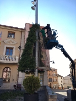 Les Coves de Vinromà instal?la l'arbre de Nadal en la Plaça Espanya