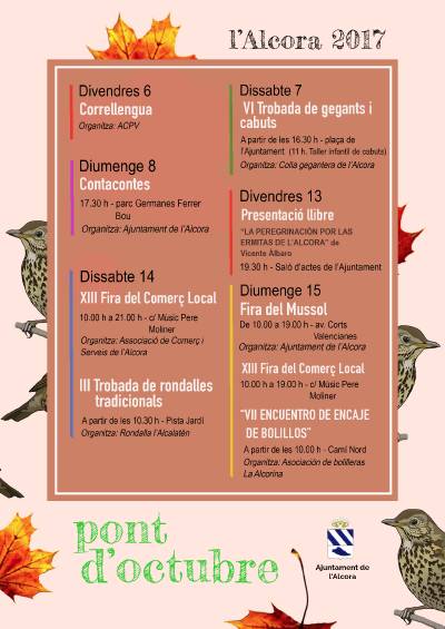 L'Alcora ofereix una completa i variada programació per al pont d'octubre