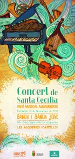 Cartell Concert de Santa Cecília Dissabte 18 de novembre a les 19h