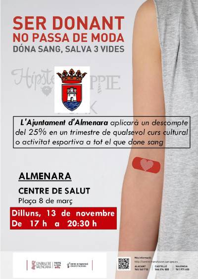 Almenara incentiva la donación de sangre