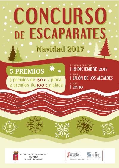 Segorbe convoca una nueva edición del Concurso de Escaparates de Navidad 2017