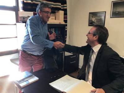 Portell analiza con el subdelegado proyectos con aportación estatal