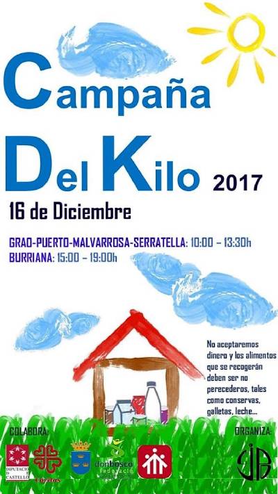 Salesians i Regidoria de Joventut tornen a organitzar la “Campanya del Kilo” a Borriana