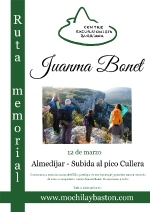 El Centre Excursionista de Burriana homenatja Juanma Bonet amb un memorial