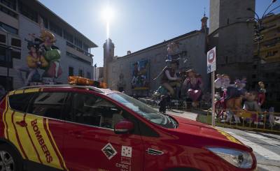 Diputación coordina con el Consorcio de Bomberos un dispositivo especial para garantizar la seguridad en la 'cremà' de las Fallas