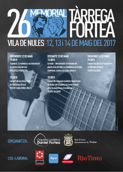 Nules presenta un programa novedoso en el 26 Memorial Tàrrega Fortea