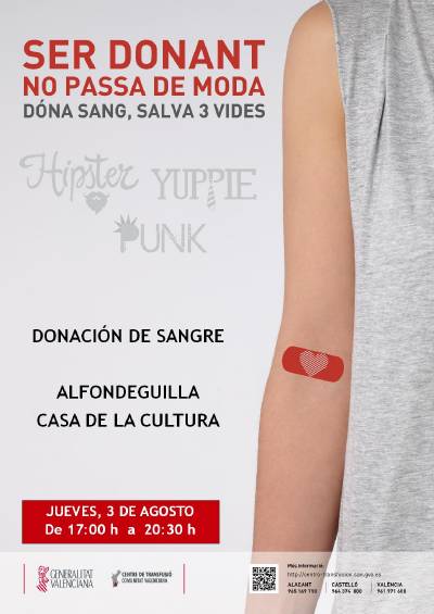 Alfondeguilla anima als ciutadans a donar sang