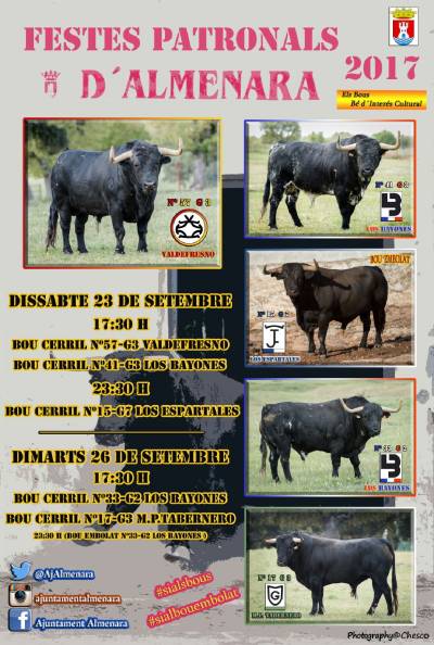 Almenara presenta el cartel taurino para las fiestas patronales