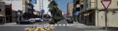 Nova rotonda al carrer Santa Ana i Constitució per millorar el tràfic