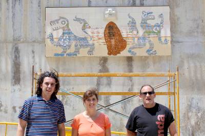 Onda instala el mural colectivo de las I Convivencias Cerámicas