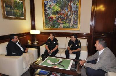 Moliner se reúne con la nueva comisaria del Cuerpo Nacional de Policía en Castellón