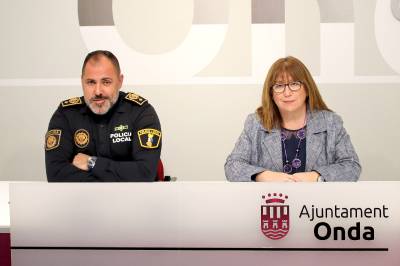 El aumento de presencia policial y la concienciación ciudadana se traducen en una disminución de quejas y avisos de delitos en Onda