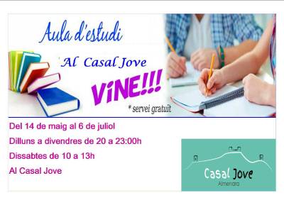 El casal jove obri dilluns l'aula d'estudi nocturna