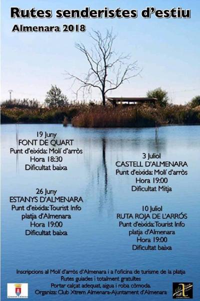 Las rutas senderistas de verabi de Almenara comienzan mañana con la visita a la Font de Quart