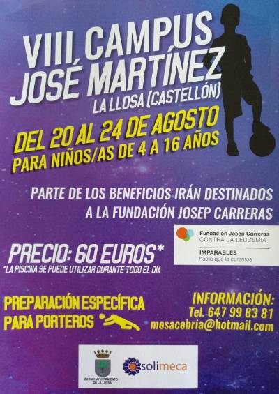 Tot preparat per al VIII Campus José Martínez a La Llosa