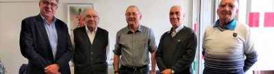 Dinar de comiat de l'agutzil de l'Ajuntament de Rossell després de 35 anys de servei