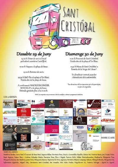 Vilafranca celebrar Sant Cristfol el 29 i 30 de juny