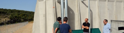 Recta final de les obres del depòsit de la Torre Segura