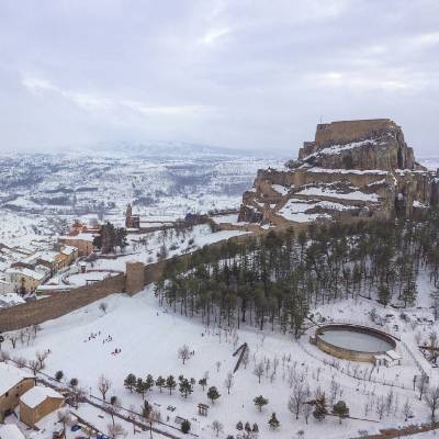El temporal de nieve deja importantes daños en Morella