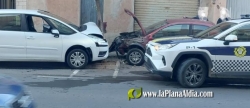 Espectacular accidente mltiple en el casco urbano de Nules