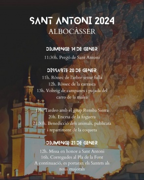 Foc, msics i tradici per celebrar Sant Antoni a Albocsser
