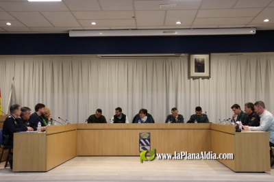Junta de Seguridad de Semana Santa y Pascua de Alcora presidida por la Subdelegada del Gobierno y el alcalde