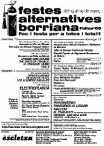 Festes Alternatives de Borriana tiene el programa para fallas preparado