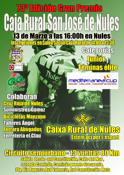 El Club Ciclista San Jos� organiza el 73 Gran Premio Caja Rural San Jos�