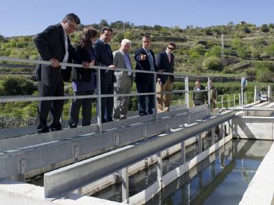 El presidente en funciones inaugura la nueva depuradora de  Portell de Morella