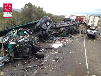 Dos fallecidos en un nuevo accidente de la N-340 en Santa Magdalena de Pulpis