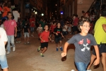 Centenares de niños disfrutan con el encierro de carretones embolados