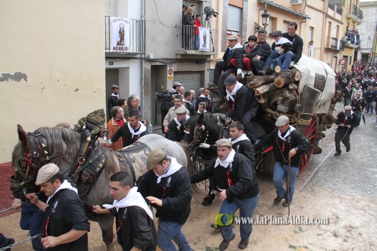 60.000 kilos de leña para la hoguera de Sant Antoni de Borriol