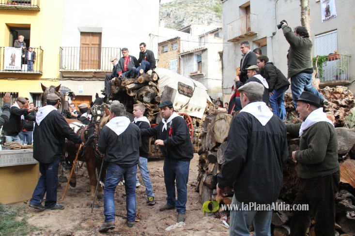60.000 kilos de leña para la hoguera de Sant Antoni de Borriol