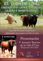 El salón de actos de la Caja Rural San Isidro acoge este viernes la presentación del V Anuario Taurino de La Vall