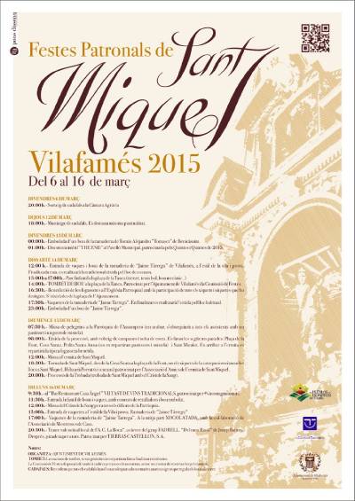 Vilafams celebra del 6 al 16 de marzo las fiestas patronales de Sant Miquel