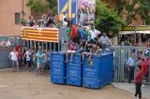 Lleno en el recinto de los toros y primer herido de la fiestas