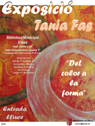 La Biblioteca Municipal de Xilxes expone la obra de la pintora Tania Fas