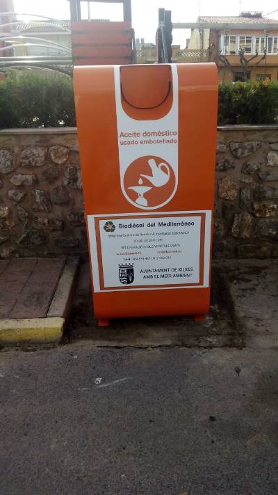 L'Ajuntament de Xilxes installa 4 contenidors per a oli usat de cuina
