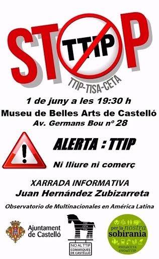 Castelln acoge la tercera charla sobre el TTIP