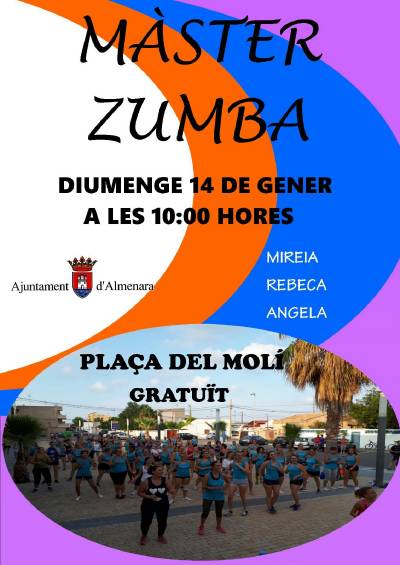 La Master Class de Zumba de Almenara ser el 14 de enero