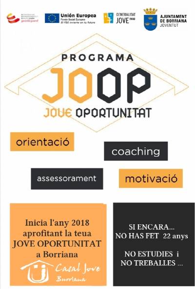El programa JOOP vuelve a Borriana para seguir mejorando las prestaciones formativas y emocionales de jvenes