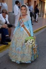 La patrona de Les Alqueries rep l'ofrena floral dels ve¨ns del municipi
