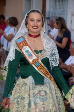La patrona de Les Alqueries rep l'ofrena floral dels ve¨ns del municipi