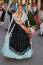 La patrona de Les Alqueries rep l'ofrena floral dels ve¨ns del municipi