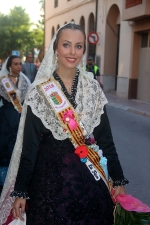 La patrona de Les Alqueries rep l'ofrena floral dels ve¨ns del municipi