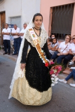 La patrona de Les Alqueries rep l'ofrena floral dels ve¨ns del municipi