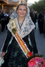 La patrona de Les Alqueries rep l'ofrena floral dels ve¨ns del municipi