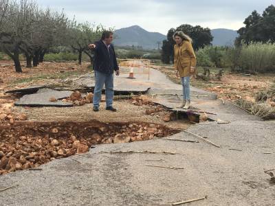 L'Ajuntament de la Vall d'Alba demanar ajuda a la Generalitat Valenciana per a afrontar les greus destrosses que l'aiguat ha produt en els camins 