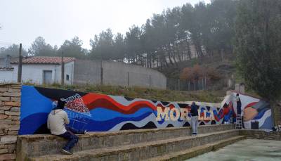 Un mural uneix de nou el Morella F.C. amb l?equip argent C. A. San Lorenzo de Almagro