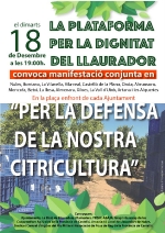 L'Ajuntament d'Almenara recolza les mobilitzacions en defensa de la taronja